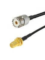 Кабельная сборка 5D-FB с разъемами UHF-female - RP-SMA-female, 1 метр
