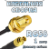 Кабельная сборка 50 Ом на RG-58 с разъемами MCX-female - RP-SMA-female, 1 метр