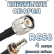 Кабельная сборка 50 Ом на RG-58 с разъемами TNC-male - QMA-female, 4 метра