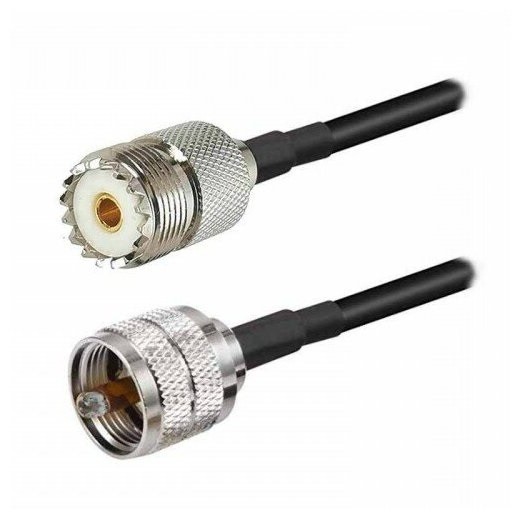 Кабельная сборка 50 Ом на RG-58 с разъемами UHF-female (SO239) - UHF-male (PL259), 14 метров