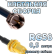 Кабельная сборка 50 Ом на RG-58 с разъемами RP-SMA-female - F-male, 0,5 метра