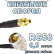 Кабельная сборка 50 Ом на RG-58 с разъемами UHF-male (угловой) - MMCX-female, 0,5 метра
