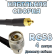 Кабельная сборка 50 Ом на RG-58 с разъемами N-male (угловой) - MMCX-male, 4 метра 