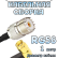 Кабельная сборка 50 Ом на RG-58 с разъемами UHF-female - SMA-male (угловой), 1 метр