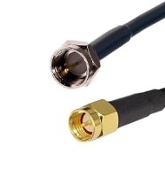 Кабельная сборка 50 Ом на RG-58 с разъемами F-male - SMA-male, 5 метров