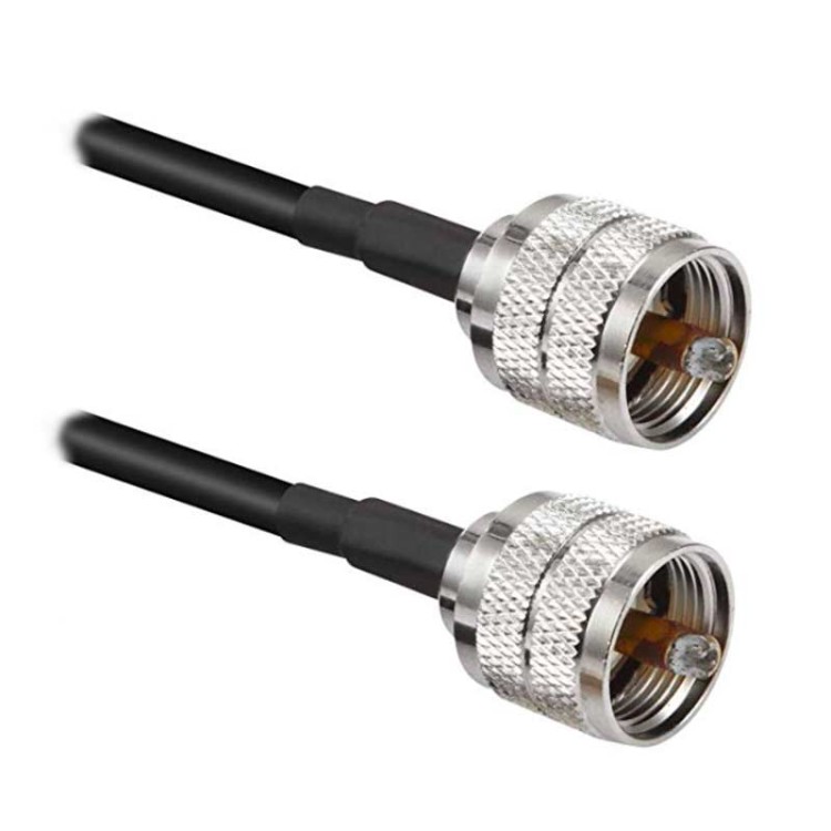 Кабельная сборка 50 Ом на RG-58 с разъемами UHF-male (PL259) - UHF-male (PL259), 0,5 метра