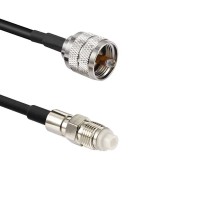 Кабельная сборка 50 Ом на RG-58 с разъемами UHF-male (PL259) - FME-female, 0,5 метра