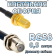 Кабельная сборка 50 Ом на RG-58 с разъемами RP-SMA-female - F-female, 0,5 метра