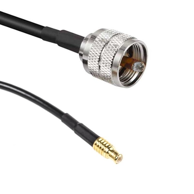 Кабельная сборка 50 Ом на RG-58 с разъемами UHF-male (PL259) - MCX-male, 7 метров