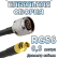 Кабельная сборка 50 Ом на RG-58 с разъемами N-male - MCX-female, 0,5 метра