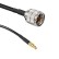 Кабельная сборка 50 Ом на RG-58 с разъемами UHF-male (PL259) - MCX-male, 8 метров