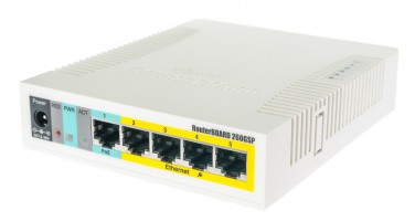 Коммутатор MikroTik RB260GSP (CSS106-1G-4P-1S)