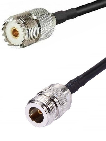 Кабельная сборка RG-213 с разъемами N-female - UHF-female, 25 метров