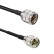 Кабельная сборка 50 Ом на RG-58 с разъемами mini-UHF-male - UHF-male, 0,5 метра