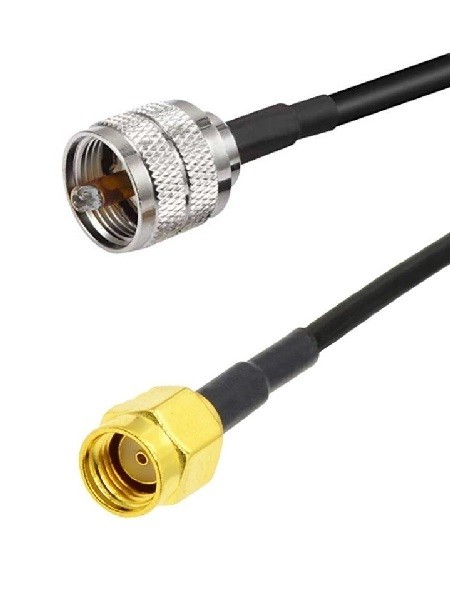 Кабельная сборка RG-213 с разъемами UHF-male - RP-SMA-male, 15 метров