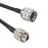 Кабельная сборка 50 Ом на RG-58 с разъемами UHF-male (PL259) - TNC-male, 12 метров