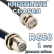 Кабельная сборка 50 Ом на RG-58 с разъемами BNC-male - F-female, 1 метр
