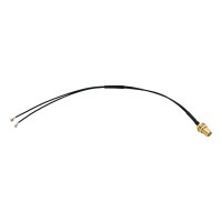 Пигтейл SMA-female - 2x u.fl (IPX) (переходник sma-f - u.fl ), 200 мм