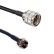 Кабельная сборка 50 Ом на RG-58 с разъемами UHF-male (PL259) - F-male, 6 метров