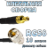Кабельная сборка 50 Ом на RG-58 с разъемами UHF-male (угловой)  - SMB-male, 10 метров