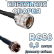 Кабельная сборка 50 Ом на RG-58 с разъемами UHF-male - F-male, 0,5 метра