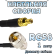 Кабельная сборка 50 Ом на RG-58 с разъемами UHF-male (угловой) - SMB-male, 1 метр