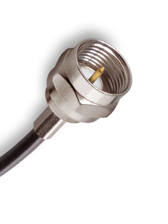 Кабельная сборка 75 Ом на 3C-2V белого цвета с разъемами F-male - F-male, 3 метра