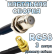 Кабельная сборка 50 Ом на RG-58 с разъемами F-female - SMA-female (угловой), 3 метра