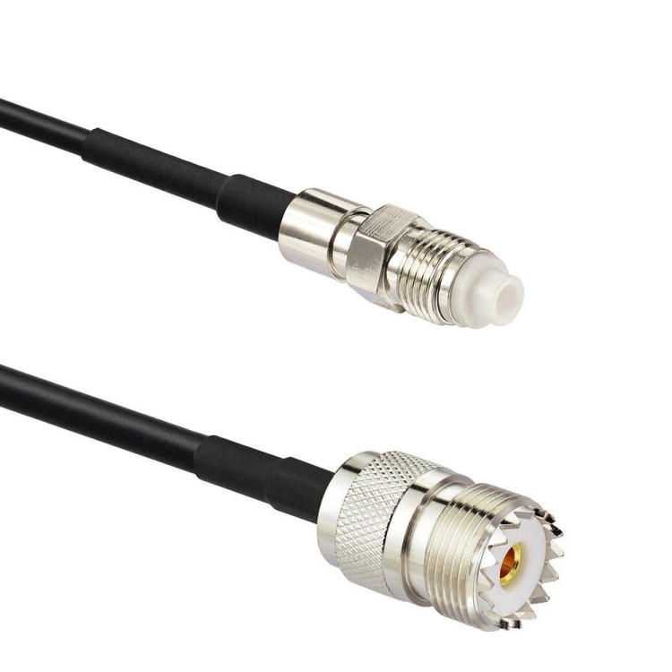 Кабельная сборка 50 Ом на RG-58 с разъемами UHF-female (SO239) - FME-female, 12 метров