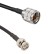 Кабельная сборка 50 Ом на RG-58 с разъемами UHF-male (PL259) - BNC-male, 0,5 метра