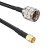 Кабельная сборка 50 Ом на RG-58 с разъемами UHF-male (PL259) - SMA-male, 0,5 метра