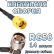 Кабельная сборка 50 Ом на RG-58 с разъемами TNC-male (угловой) - RP-SMA-male, 14 метров