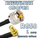 Кабельная сборка 50 Ом на RG-58 с разъемами UHF-male - SMA-female (угловой), 1 метр