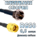 Кабельная сборка 50 Ом на RG-58 с разъемами RP-SMA-male - F-male, 0,5 метра