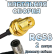 Кабельная сборка 50 Ом на RG-58 с разъемами RP-SMA-female - QMA-male (угловой), 2 метра