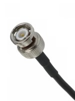 Кабельная сборка 50 Ом на RG-58 белого цвета с разъемами BNC-male - F-male, 9 метров