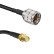 Кабельная сборка 50 Ом на RG-58 с разъемами UHF-male (PL259) - SMA-female, 8 метров