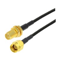 Кабельная сборка 50 Ом на 5D-FB с разъемами RP-SMA-male - RP-SMA-female, 10 метров