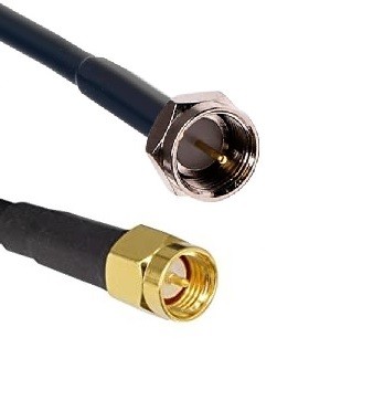 Кабельная сборка 50 Ом на RG-58 с разъемами SMA-male - F-male, 2 метра 1