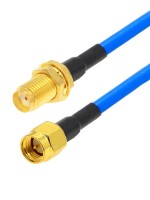 Кабельная сборка на RG-402 (CF-141-50-FEP) с разъемами SMA-female - SMA-male, 20 сантиметров