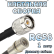 Кабельная сборка 50 Ом на RG-58 с разъемами TNC-male - QMA-male, 1 метр