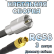Кабельная сборка 50 Ом на RG-58 с разъемами MCX-female - FME-male, 3 метра