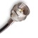 Кабельная сборка 50 Ом на RG-58 белого цвета с разъемами UHF-male - F-male, 4 метра