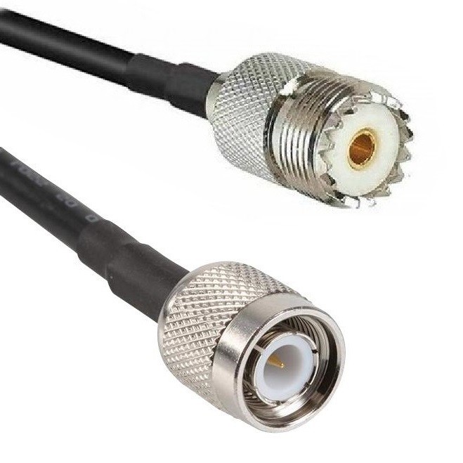 Кабельная сборка 50 Ом на RG-58 с разъемами UHF-female (SO239) - TNC-male, 8 метров