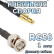 Кабельная сборка 50 Ом на RG-58 с разъемами MCX-male - BNC-male, 1 метр