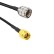 Кабельная сборка 50 Ом на RG-58 с разъемами UHF-male (PL259) - RP-SMA-male, 12 метров