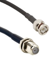 Кабельная сборка 50 Ом на RG-58 с разъемами F-female - BNC-male, 8 метров